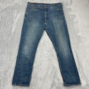 Levi's 502 Jeans Mens 36x30 Blue Denim Faded Regular Fit Mid Rise Straight Leg
